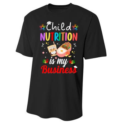 Child Nutrition Is My Business School Cafeteria Lunch Lady Performance Sprint T-Shirt