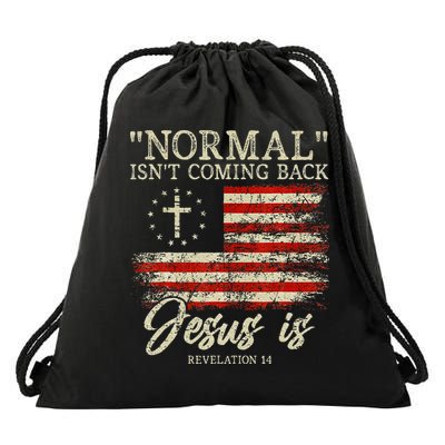 Christian Normal IsnT Coming Back Jesus Is Gift Drawstring Bag