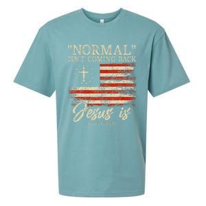 Christian Normal IsnT Coming Back Jesus Is Sueded Cloud Jersey T-Shirt