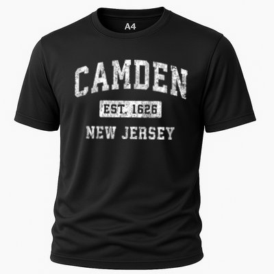 Camden New Jersey Nj Vintage Established Sports Cooling Performance Crew T-Shirt