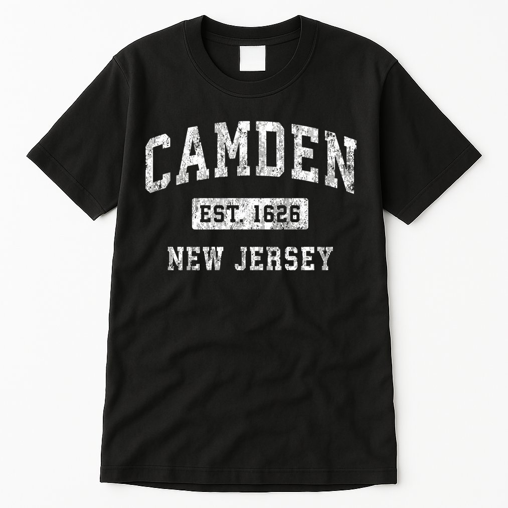 Camden New Jersey Nj Vintage Established Sports Tall T-Shirt