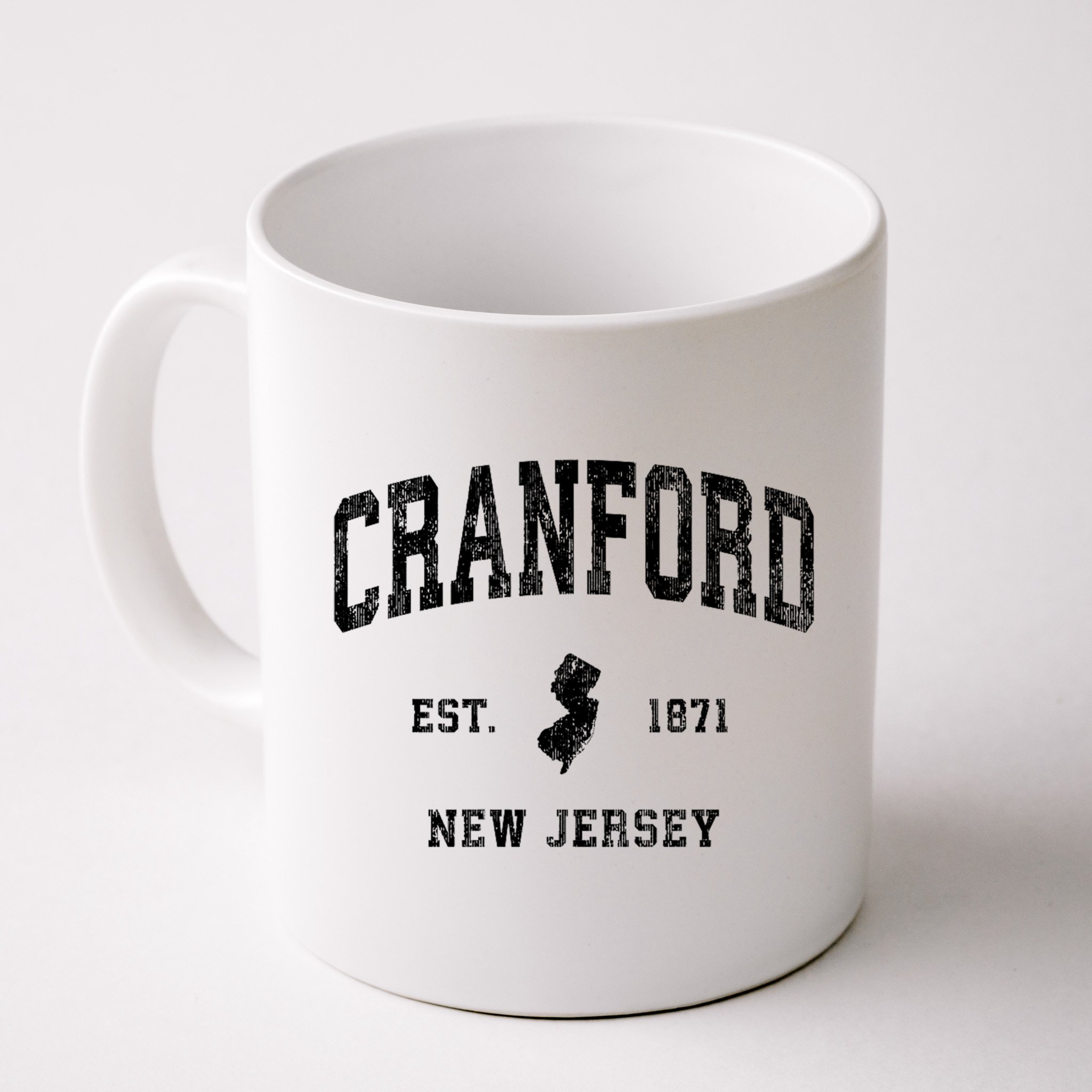 Cranford New Jersey Nj Vintage Established Athletic Sports Design Mug