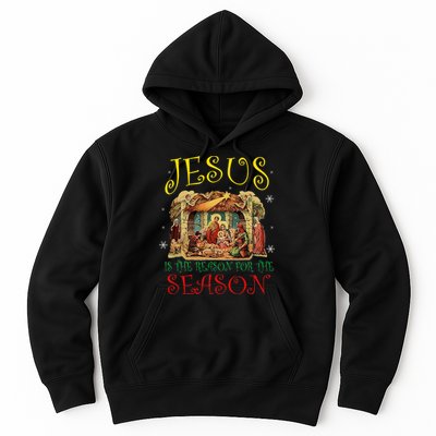 Christmas Nativity Jesus Is The Reason For The Season Manger Hoodie