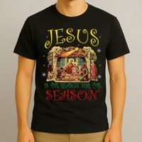 Christmas Nativity Jesus Is The Reason For The Season Manger T-Shirt