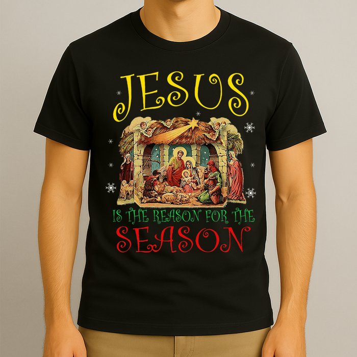 Christmas Nativity Jesus Is The Reason For The Season Manger T-Shirt