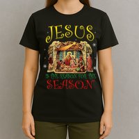 Christmas Nativity Jesus Is The Reason For The Season Manger T-Shirt