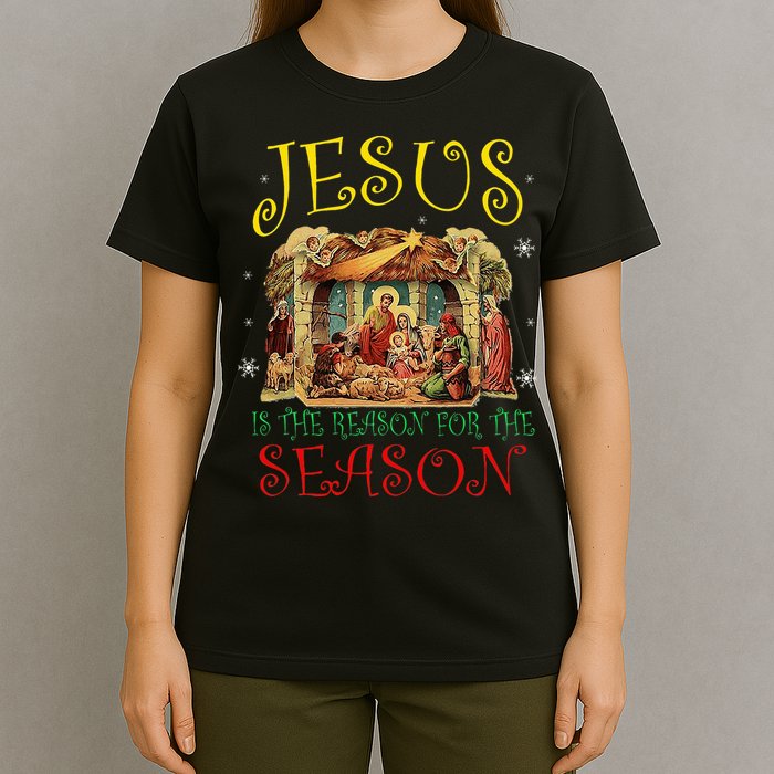 Christmas Nativity Jesus Is The Reason For The Season Manger T-Shirt