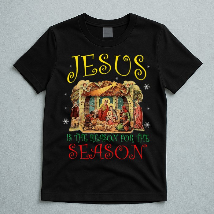 Christmas Nativity Jesus Is The Reason For The Season Manger T-Shirt