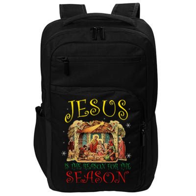 Christmas Nativity Jesus Is The Reason For The Season Manger Impact Tech Backpack