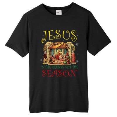 Christmas Nativity Jesus Is The Reason For The Season Manger Tall Fusion ChromaSoft Performance T-Shirt