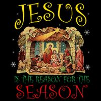 Christmas Nativity Jesus Is The Reason For The Season Manger 16 in Basic Backpack