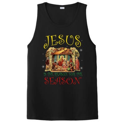 Christmas Nativity Jesus Is The Reason For The Season Manger PosiCharge Competitor Tank