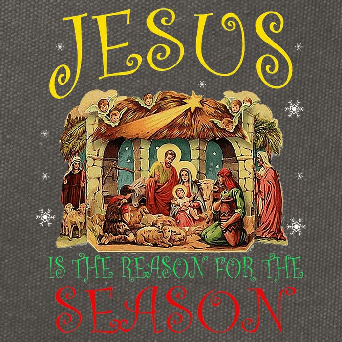 Christmas Nativity Jesus Is The Reason For The Season Manger Cotton Canvas Backpack