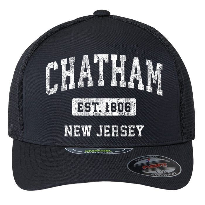 Chatham New Jersey Nj Vintage Sports Established Flexfit Unipanel Trucker Cap