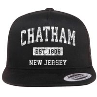 Chatham New Jersey Nj Vintage Sports Established Flat Bill Trucker Hat