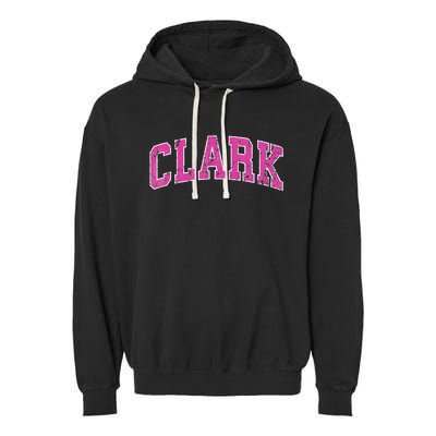 Clark New Jersey Nj Vintage Sports Garment-Dyed Fleece Hoodie