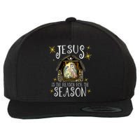 Christmas Nativity Jesus Is The Reason For The Season Manger Wool Snapback Cap