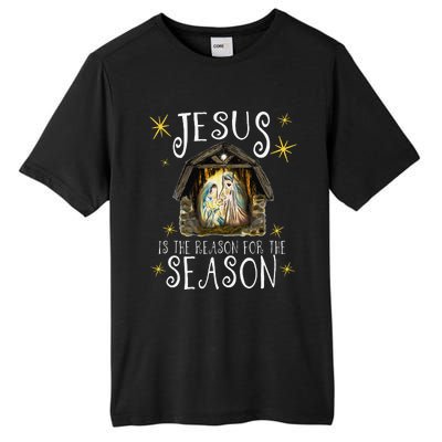 Christmas Nativity Jesus Is The Reason For The Season Manger Tall Fusion ChromaSoft Performance T-Shirt