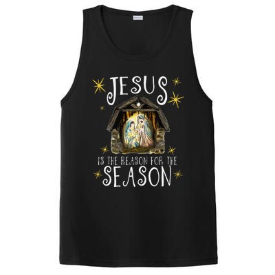 Christmas Nativity Jesus Is The Reason For The Season Manger PosiCharge Competitor Tank