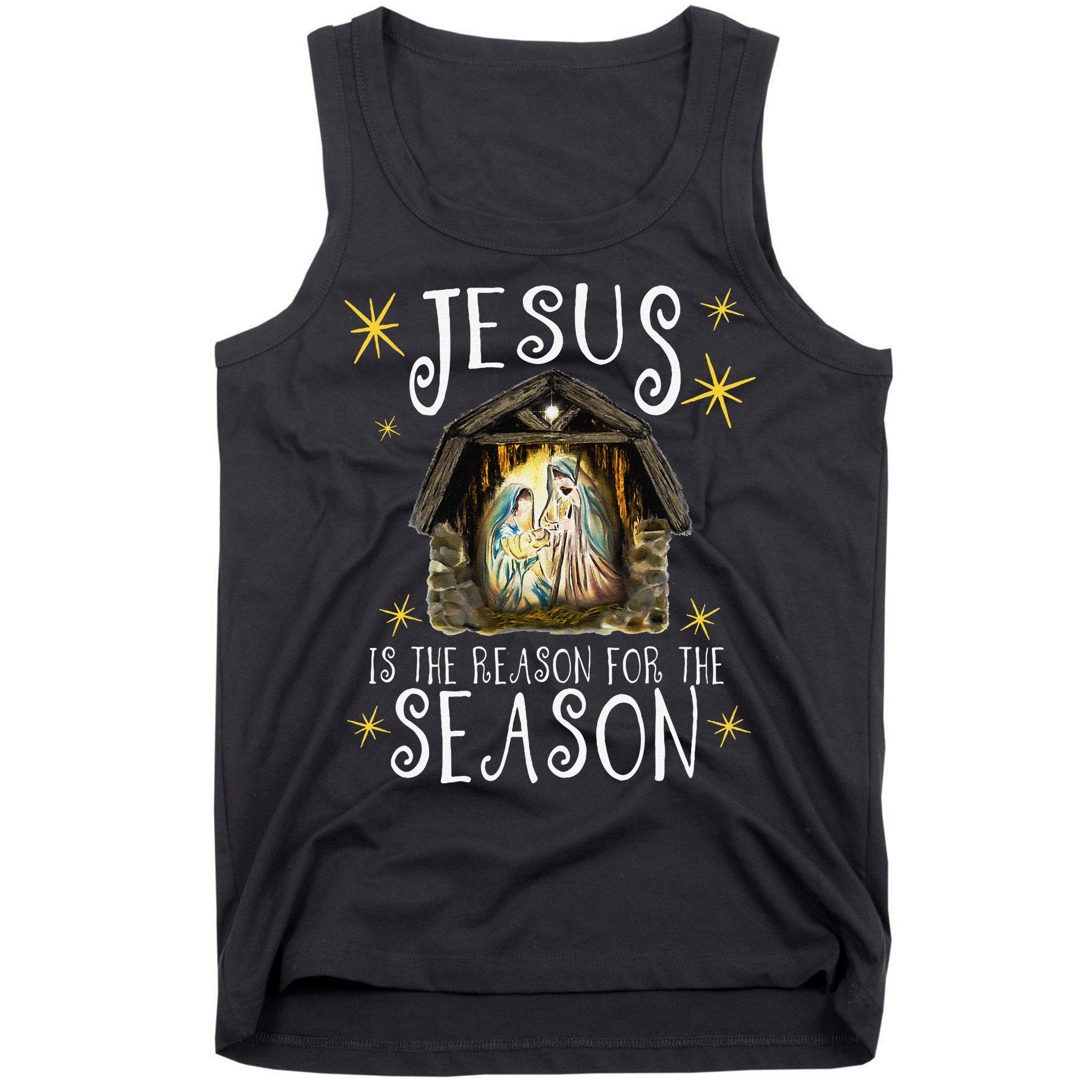 Christmas Nativity Jesus Is The Reason For The Season Manger Tank Top