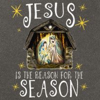 Christmas Nativity Jesus Is The Reason For The Season Manger Cotton Canvas Backpack