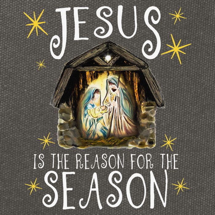 Christmas Nativity Jesus Is The Reason For The Season Manger Cotton Canvas Backpack