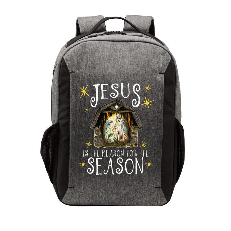 Christmas Nativity Jesus Is The Reason For The Season Manger Vector Backpack
