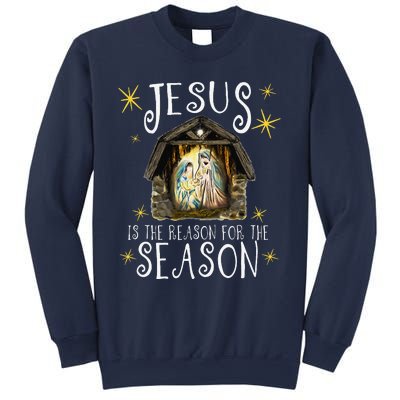 Christmas Nativity Jesus Is The Reason For The Season Manger Sweatshirt