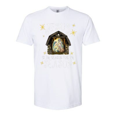 Christmas Nativity Jesus Is The Reason For The Season Manger Softstyle CVC T-Shirt