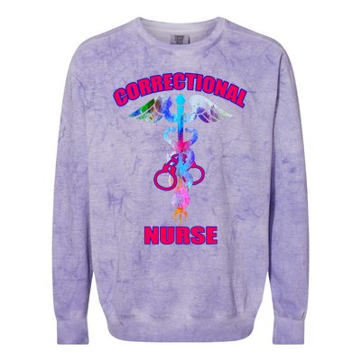 Correctional Nurse Jails Prisons Inmate Care Rn Lpn Nursing Colorblast Crewneck Sweatshirt