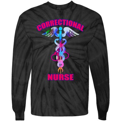 Correctional Nurse Jails Prisons Inmate Care Rn Lpn Nursing Tie-Dye Long Sleeve Shirt