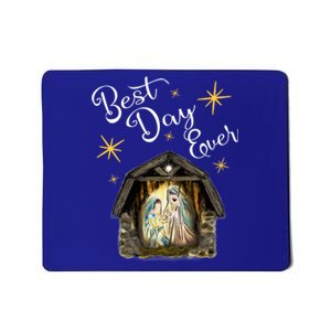 Christmas Nativity Jesus Best Day Ever Ger Christian Gift Mousepad