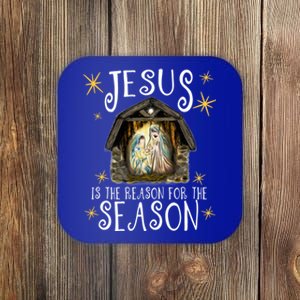 Christmas Nativity Jesus Is The Reason For The Season Ger Gift Coaster