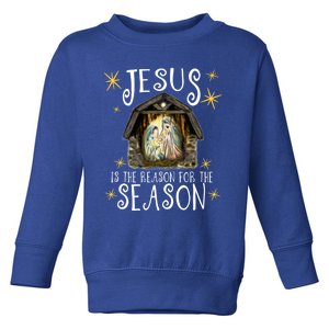 Christmas Nativity Jesus Is The Reason For The Season Ger Gift Toddler Sweatshirt