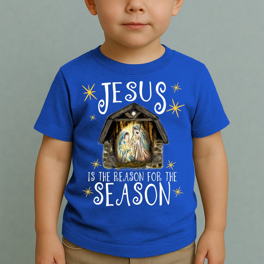Christmas Nativity Jesus Is The Reason For The Season Ger Gift Toddler T-Shirt