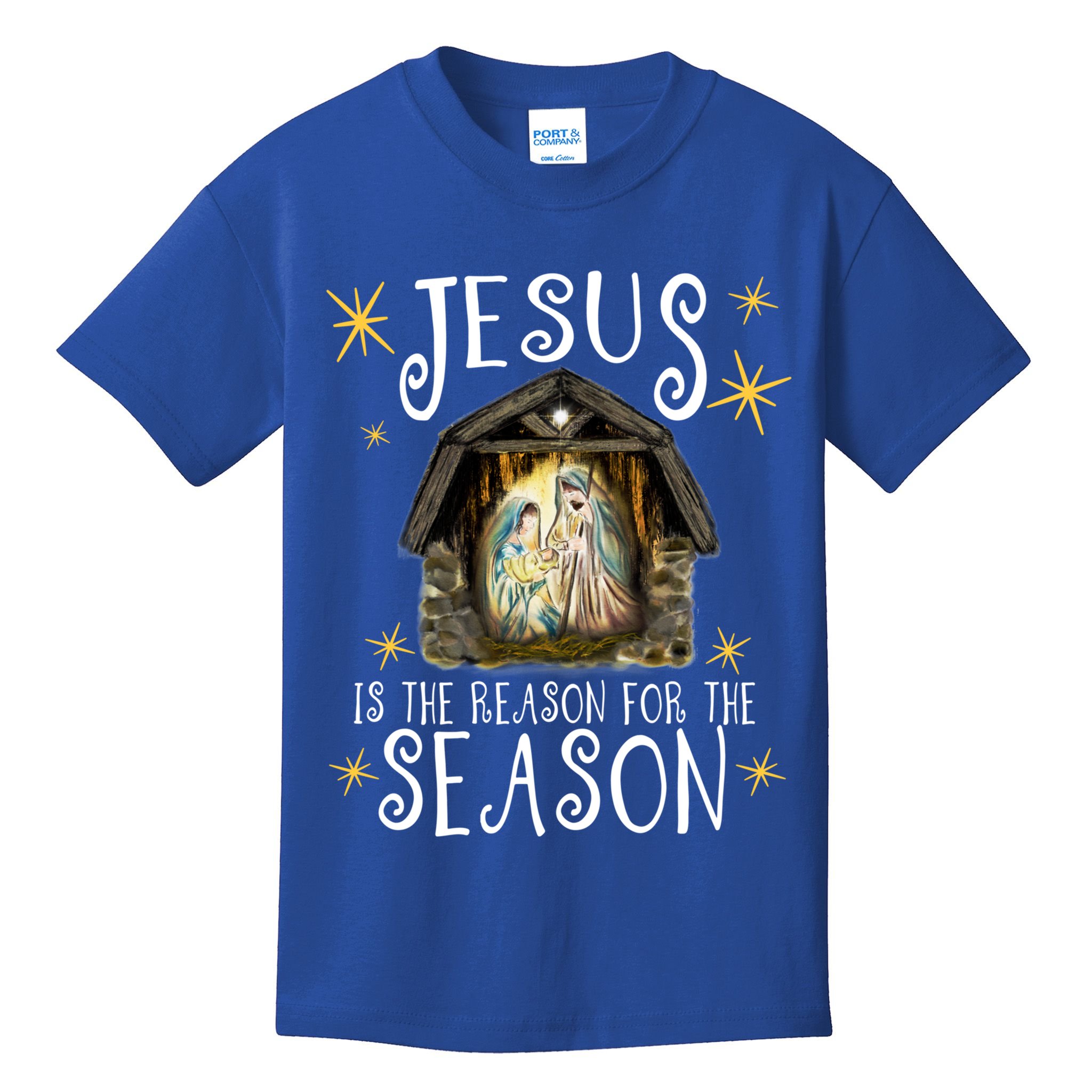 Christmas Nativity Jesus Is The Reason For The Season Ger Gift Kids T-Shirt