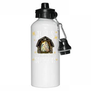 Christmas Nativity Jesus Is The Reason For The Season Ger Gift Aluminum Water Bottle