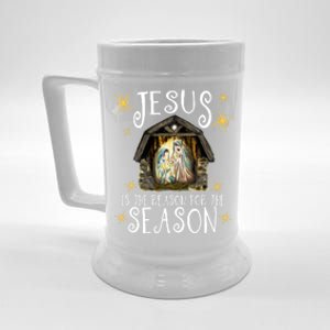 Christmas Nativity Jesus Is The Reason For The Season Ger Gift Beer Stein