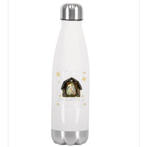 Christmas Nativity Jesus Is The Reason For The Season Ger Gift Stainless Steel Insulated Water Bottle