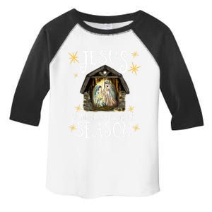 Christmas Nativity Jesus Is The Reason For The Season Ger Gift Toddler Fine Jersey T-Shirt