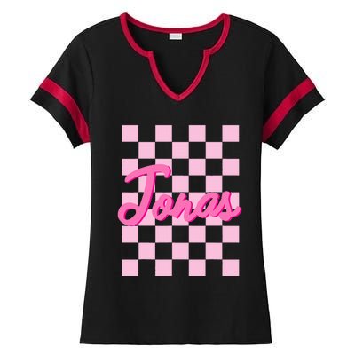 Custom Name Jonas Heart Design Ladies Halftime Notch Neck Tee