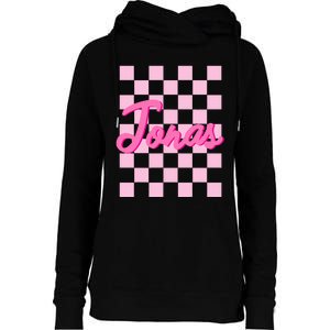 Custom Name Jonas Heart Design Womens Funnel Neck Pullover Hood