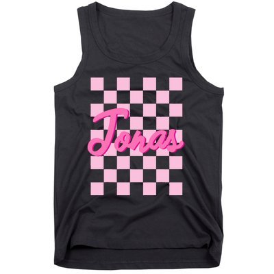 Custom Name Jonas Heart Design Tank Top