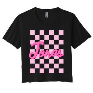 Custom Name Jonas Heart Design Women's Crop Top Tee