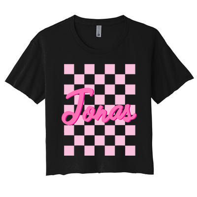 Custom Name Jonas Heart Design Women's Crop Top Tee