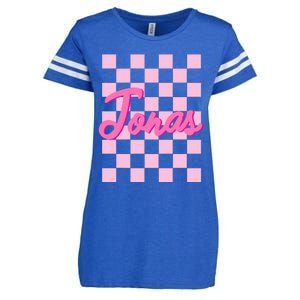 Custom Name Jonas Heart Design Enza Ladies Jersey Football T-Shirt