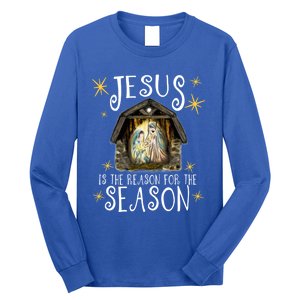 Christmas Nativity Jesus Is The Reason For The Season Ger Gift Long Sleeve Shirt