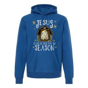 Christmas Nativity Jesus Is The Reason For The Season Ger Gift Premium Hoodie