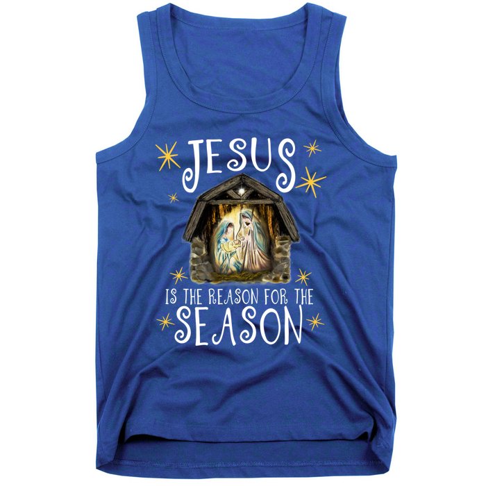 Christmas Nativity Jesus Is The Reason For The Season Ger Gift Tank Top