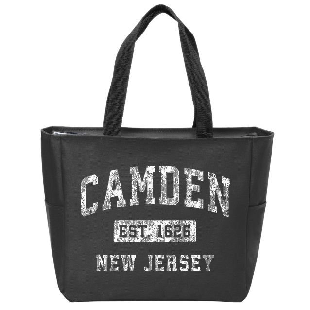 Camden New Jersey Nj Vintage Established Sports Zip Tote Bag